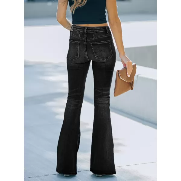 Sidefeel Women's High Waisted Jeans Wide Leg Button Fly Bell Bottoms Flared Denim Pants
