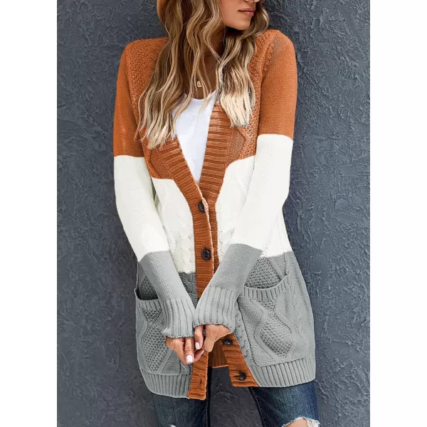 Sidefeel Women's Open Front Cardigan Sweaters Casual Button Down Knitted Coat Tops with Pockets