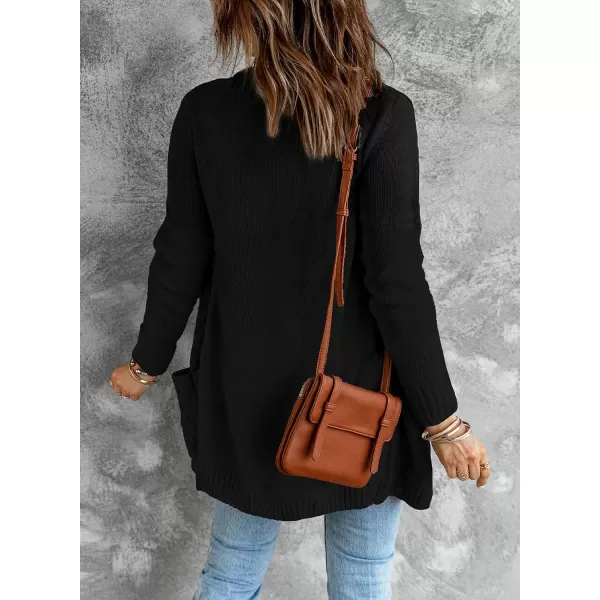 Sidefeel Women's Open Front Cardigan Sweaters Casual Button Down Knitted Coat Tops with Pockets