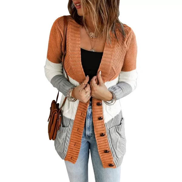 Sidefeel Women's Open Front Cardigan Sweaters Casual Button Down Knitted Coat Tops with Pockets