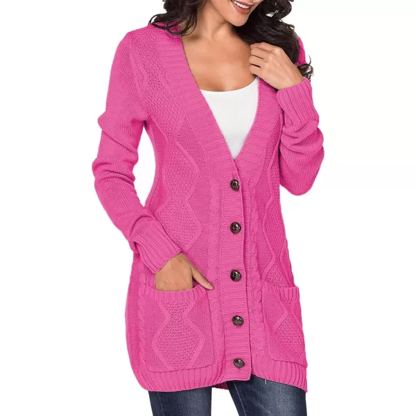 Sidefeel Women's Open Front Cardigan Sweaters Casual Button Down Knitted Coat Tops with Pockets