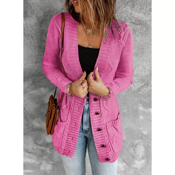 Sidefeel Women's Open Front Cardigan Sweaters Casual Button Down Knitted Coat Tops with Pockets