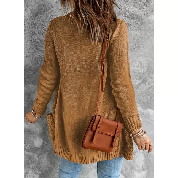 Sidefeel Women's Open Front Cardigan Sweaters Casual Button Down Knitted Coat Tops with Pockets