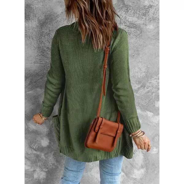 Sidefeel Women's Open Front Cardigan Sweaters Casual Button Down Knitted Coat Tops with Pockets