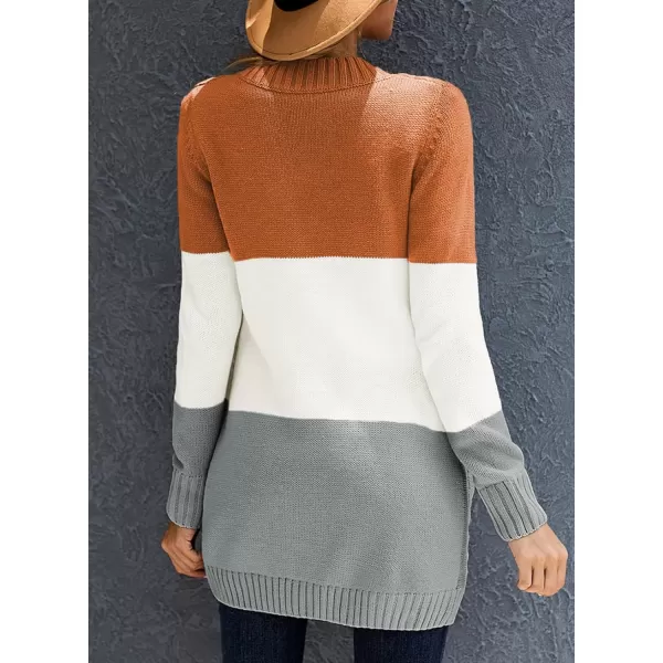 Sidefeel Women's Open Front Cardigan Sweaters Casual Button Down Knitted Coat Tops with Pockets