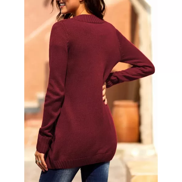 Sidefeel Women's Open Front Cardigan Sweaters Casual Button Down Knitted Coat Tops with Pockets