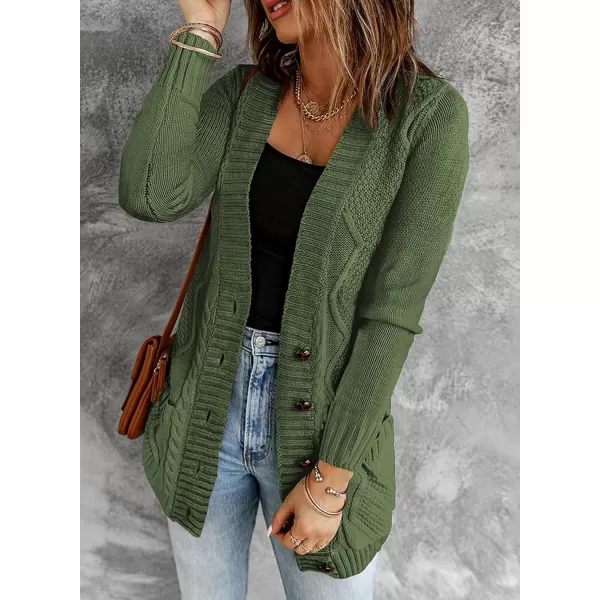 Sidefeel Women's Open Front Cardigan Sweaters Casual Button Down Knitted Coat Tops with Pockets