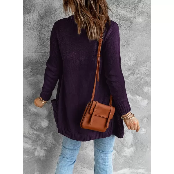 Sidefeel Women's Open Front Cardigan Sweaters Casual Button Down Knitted Coat Tops with Pockets