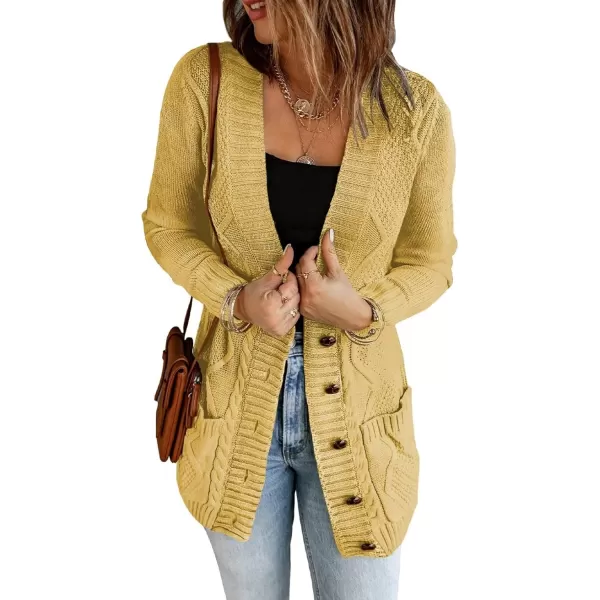 Sidefeel Women's Open Front Cardigan Sweaters Casual Button Down Knitted Coat Tops with Pockets