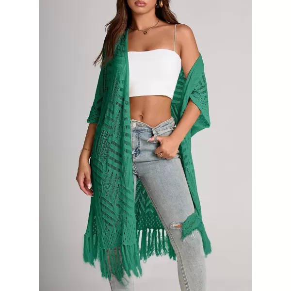 Sidefeel Women's Open Front Knit Sheer Cardigans Summer Boho Lightweight Kimono Cover Ups