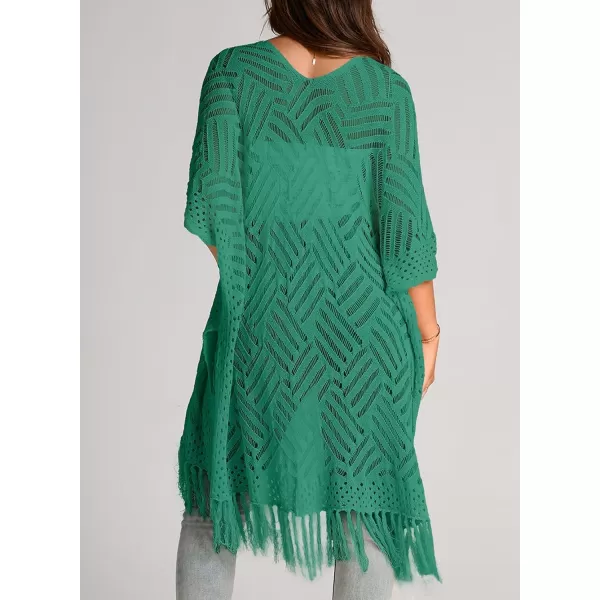 Sidefeel Women's Open Front Knit Sheer Cardigans Summer Boho Lightweight Kimono Cover Ups