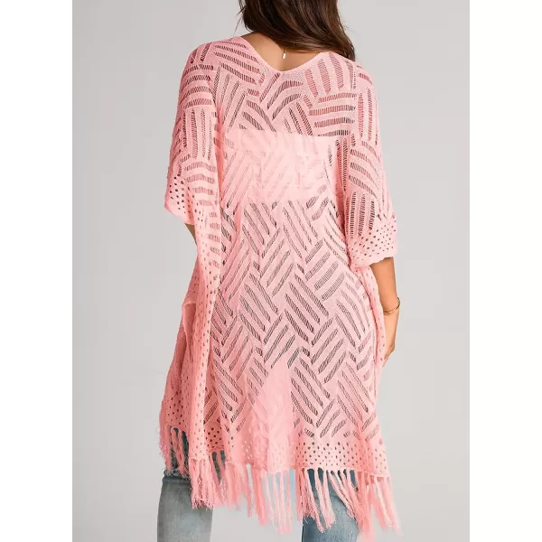 Sidefeel Women's Open Front Knit Sheer Cardigans Summer Boho Lightweight Kimono Cover Ups