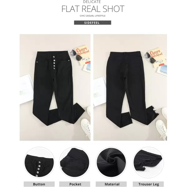 Sidefeel Women's Ripped Jeans Straight Leg Distressed Boyfriend Denim Pants