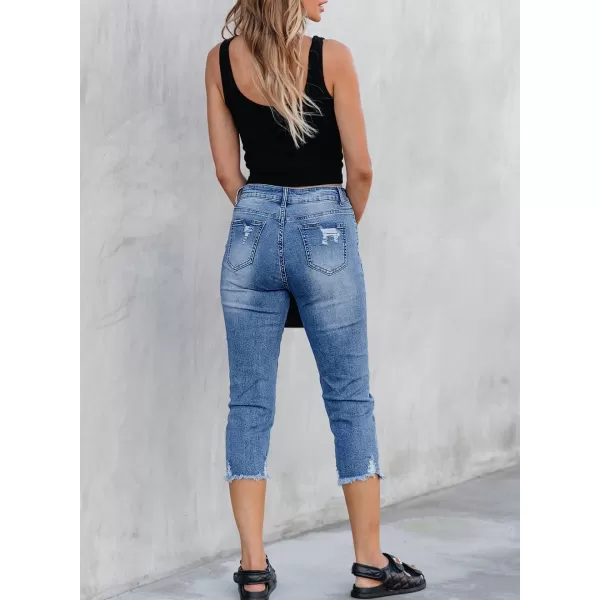 Sidefeel Women's Ripped Jeans Straight Leg Distressed Boyfriend Denim Pants