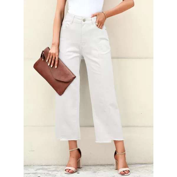 Sidefeel Women's Wide Leg Capri Jeans Casual Summer Straight Leg Denim Pants with Pockets