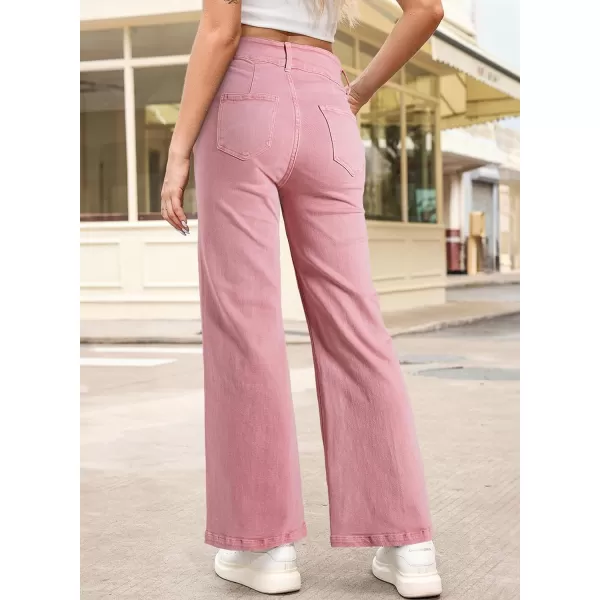 Sidefeel Womens Wide Leg Jeans Casual Baggy High Waisted Stretch Denim Pants