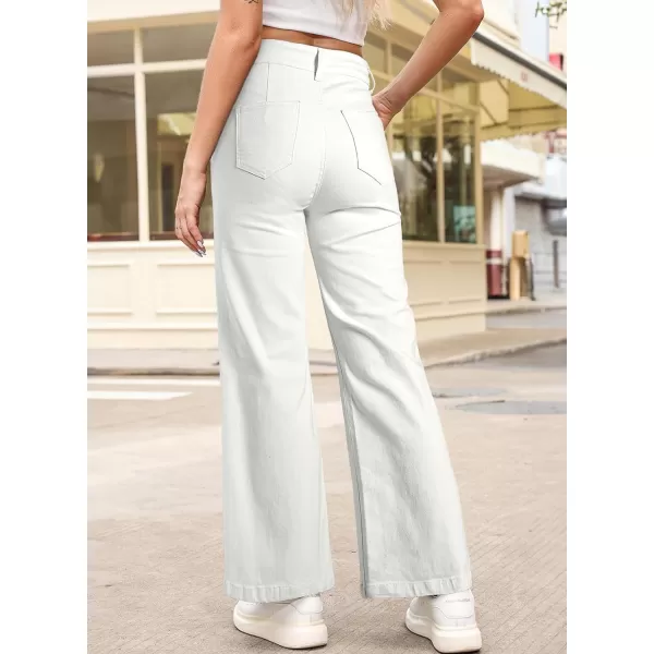 Sidefeel Womens Wide Leg Jeans Casual Baggy High Waisted Stretch Denim Pants