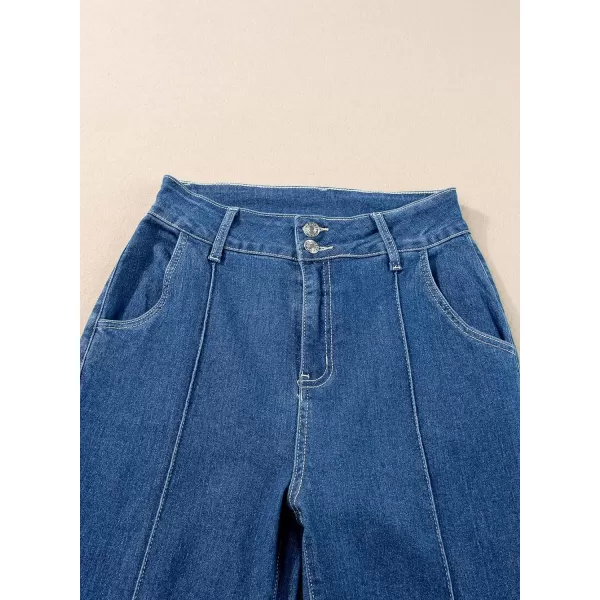Sidefeel Womens Wide Leg Jeans Casual Baggy High Waisted Stretch Denim Pants