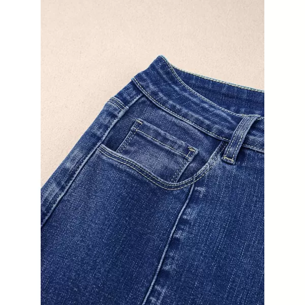 Sidefeel Women's Wide Leg Jeans High Waisted Stretchy Barrel Denim Pants