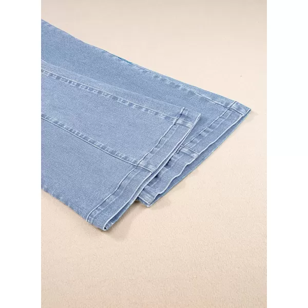 Sidefeel Women's Wide Leg Jeans High Waisted Stretchy Barrel Denim Pants