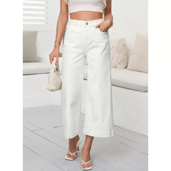 Sidefeel Women's Wide Leg Jeans High Waisted Stretchy Barrel Denim Pants