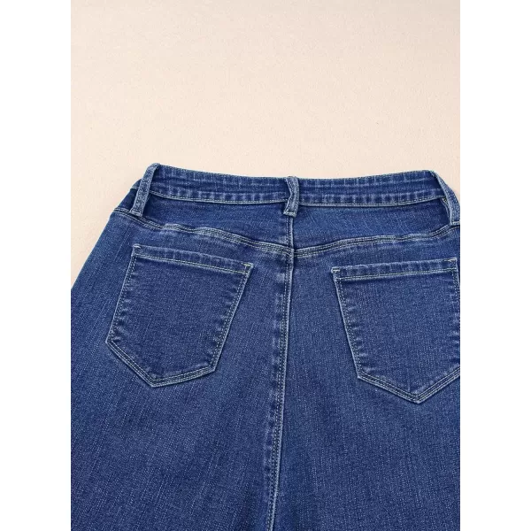 Sidefeel Women's Wide Leg Jeans High Waisted Stretchy Barrel Denim Pants