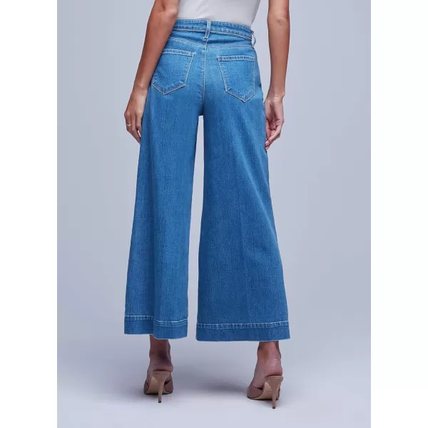 Sidefeel Women's Wide Leg Jeans High Waisted Stretchy Barrel Denim Pants
