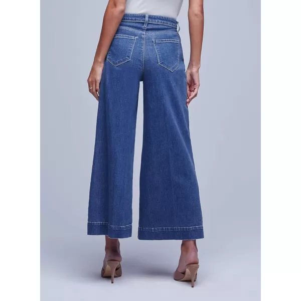 Sidefeel Women's Wide Leg Jeans High Waisted Stretchy Barrel Denim Pants