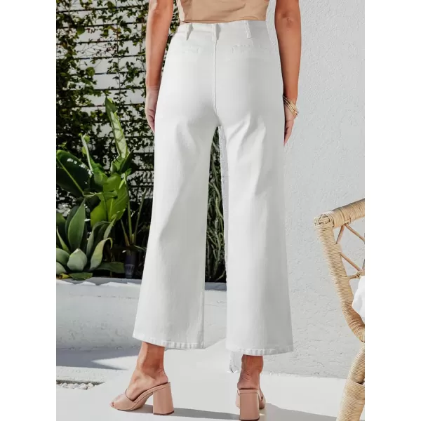 Sidefeel Women's Wide Leg Jeans High Waisted Stretchy Straight Leg Jeans Buttoned Loose Denim Pants with Pocket