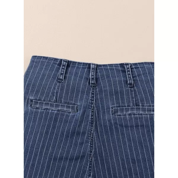 Sidefeel Women's Wide Leg Jeans High Waisted Stretchy Straight Leg Jeans Buttoned Loose Denim Pants with Pocket