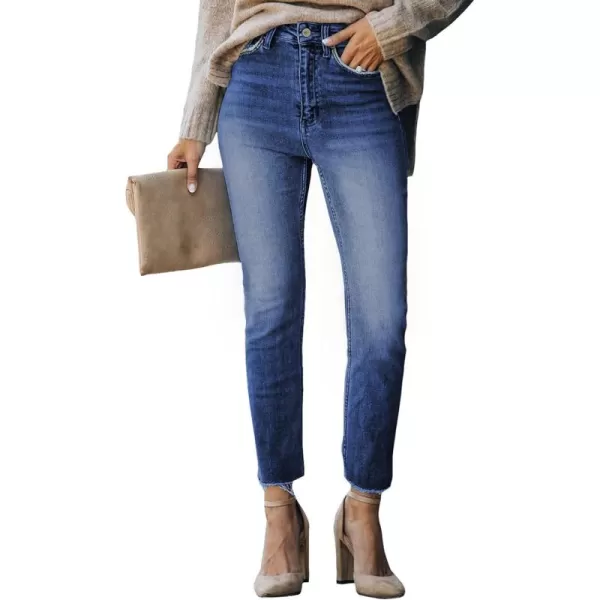 Sidefeel Women's Boyfriend Jeans Stretchy Ripped Distressed Denim Pants Size 4-18