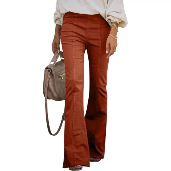 Sidefeel Women's High Waisted Jeans Flared Bell Bottoms Elastic Waist Denim Pants