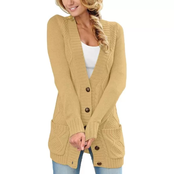 Sidefeel Women's Open Front Cardigan Sweaters Casual Button Down Knitted Coat Tops with Pockets