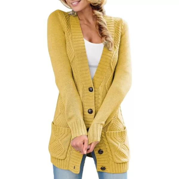 Sidefeel Women's Open Front Cardigan Sweaters Casual Button Down Knitted Coat Tops with Pockets