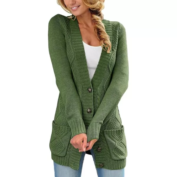 Sidefeel Women's Open Front Cardigan Sweaters Casual Button Down Knitted Coat Tops with Pockets