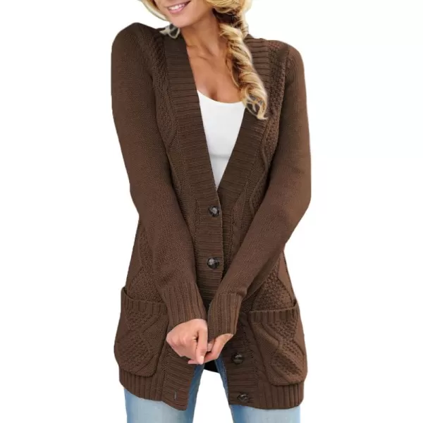Sidefeel Women's Open Front Cardigan Sweaters Casual Button Down Knitted Coat Tops with Pockets