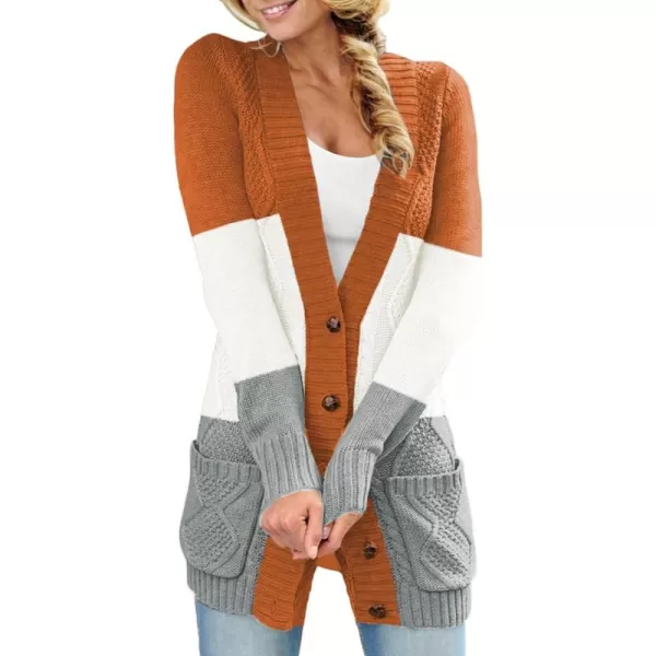 Sidefeel Women's Open Front Cardigan Sweaters Casual Button Down Knitted Coat Tops with Pockets