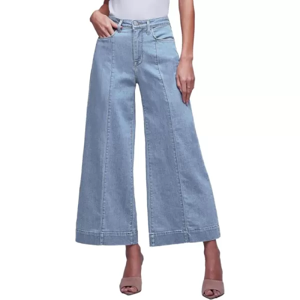 Sidefeel Women's Wide Leg Jeans High Waisted Stretchy Barrel Denim Pants