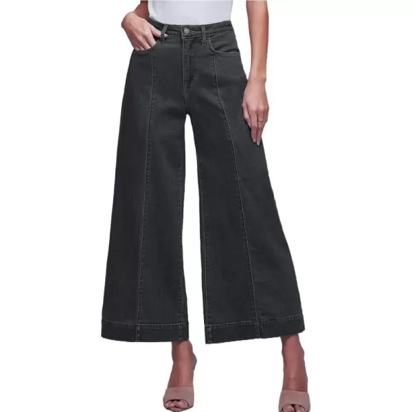 Sidefeel Women's Wide Leg Jeans High Waisted Stretchy Barrel Denim Pants