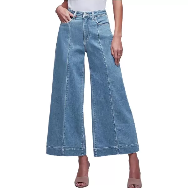 Sidefeel Women's Wide Leg Jeans High Waisted Stretchy Barrel Denim Pants