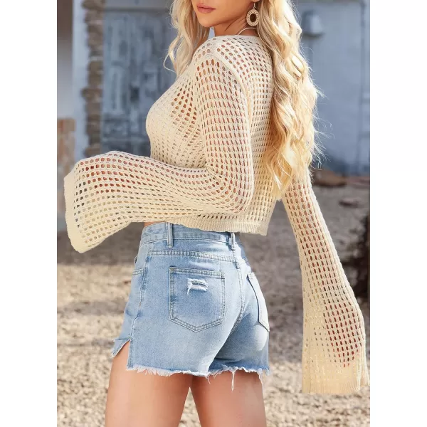 Sidefeel Lightweight Summer Cardigan for Women Spring Crochet Cardigan Sweater Kimonos Boho Open Front Outwear