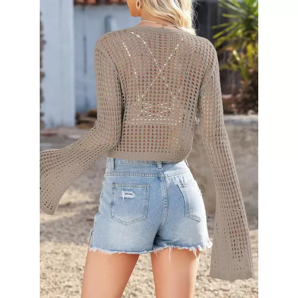 Sidefeel Lightweight Summer Cardigan for Women Spring Crochet Cardigan Sweater Kimonos Boho Open Front Outwear