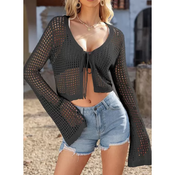 Sidefeel Lightweight Summer Cardigan for Women Spring Crochet Cardigan Sweater Kimonos Boho Open Front Outwear
