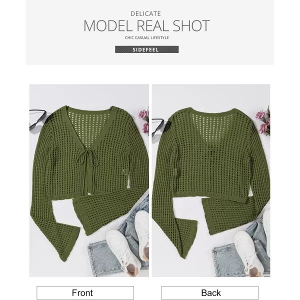 Sidefeel Lightweight Summer Cardigan for Women Spring Crochet Cardigan Sweater Kimonos Boho Open Front Outwear