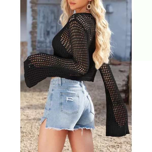 Sidefeel Lightweight Summer Cardigan for Women Spring Crochet Cardigan Sweater Kimonos Boho Open Front Outwear