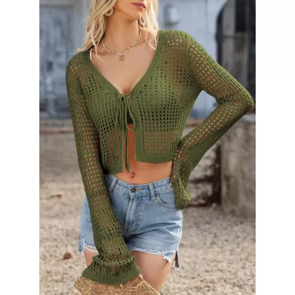 Sidefeel Lightweight Summer Cardigan for Women Spring Crochet Cardigan Sweater Kimonos Boho Open Front Outwear