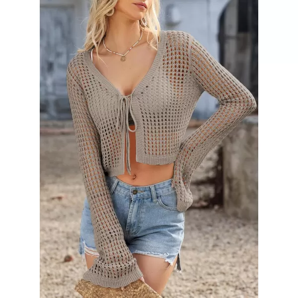 Sidefeel Lightweight Summer Cardigan for Women Spring Crochet Cardigan Sweater Kimonos Boho Open Front Outwear