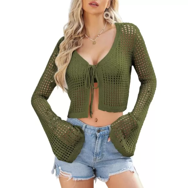 Sidefeel Lightweight Summer Cardigan for Women Spring Crochet Cardigan Sweater Kimonos Boho Open Front Outwear