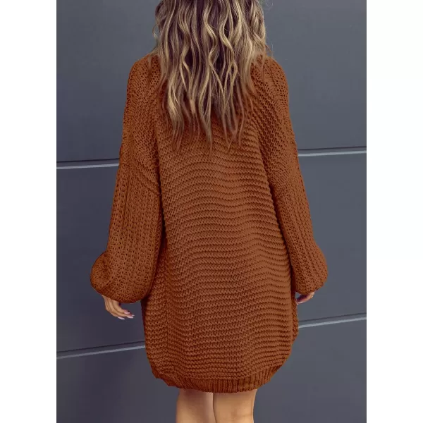 Sidefeel Women's Cardigan Sweaters 2024 Fall Fashions Open Front Oversized Lantern Sleeve Chunky Knitted Outwear