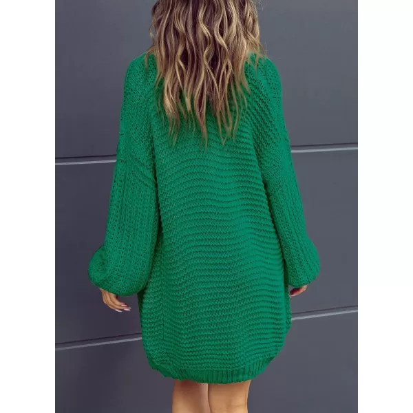 Sidefeel Women's Cardigan Sweaters 2024 Fall Fashions Open Front Oversized Lantern Sleeve Chunky Knitted Outwear